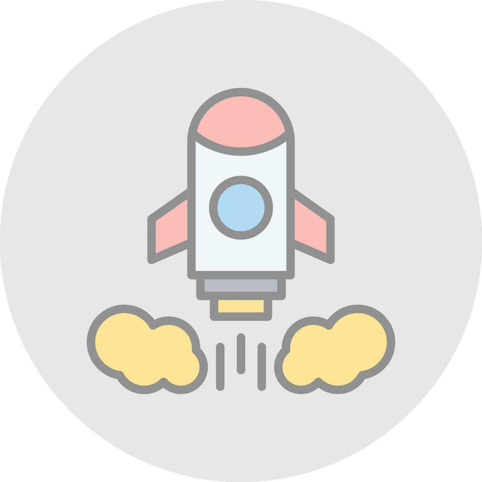 Rocket launch Vector Icon Design