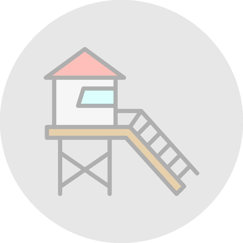 Lifeguard tower Vector Icon Design