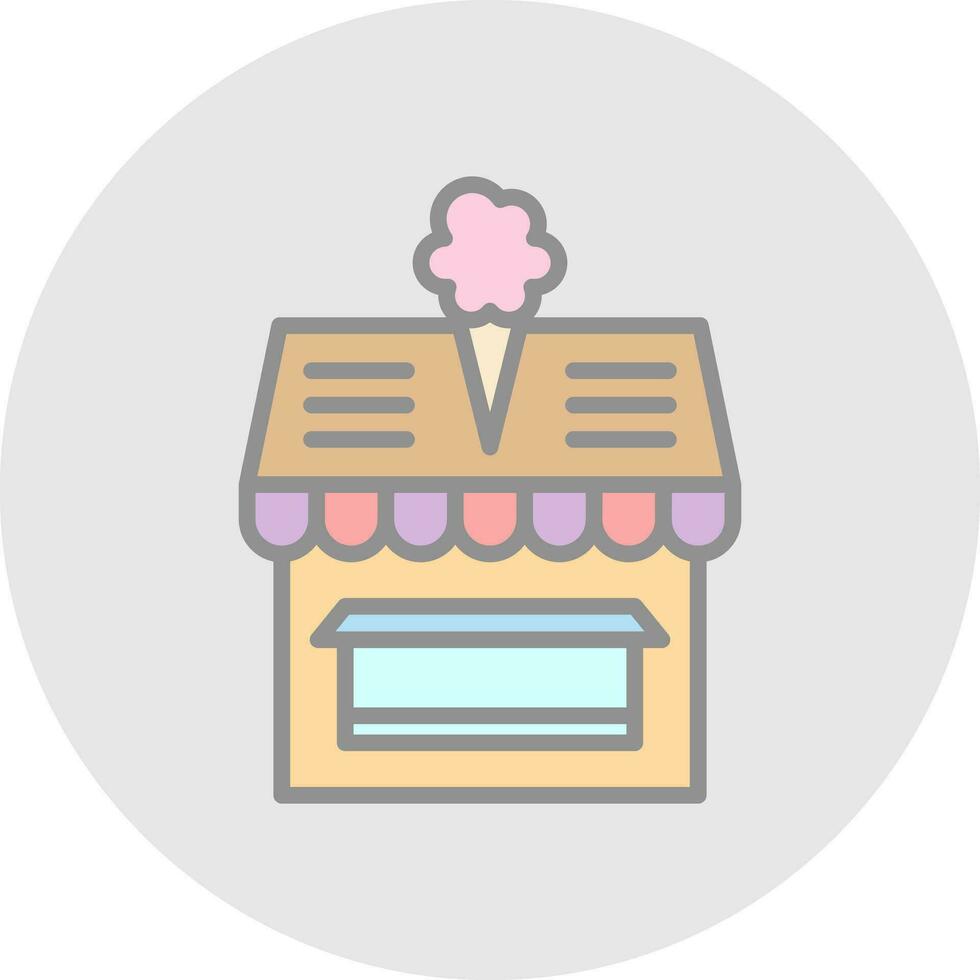 Ice cream shop Vector Icon Design