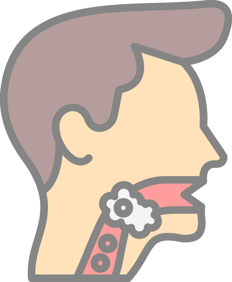 Throat cancer Vector Icon Design