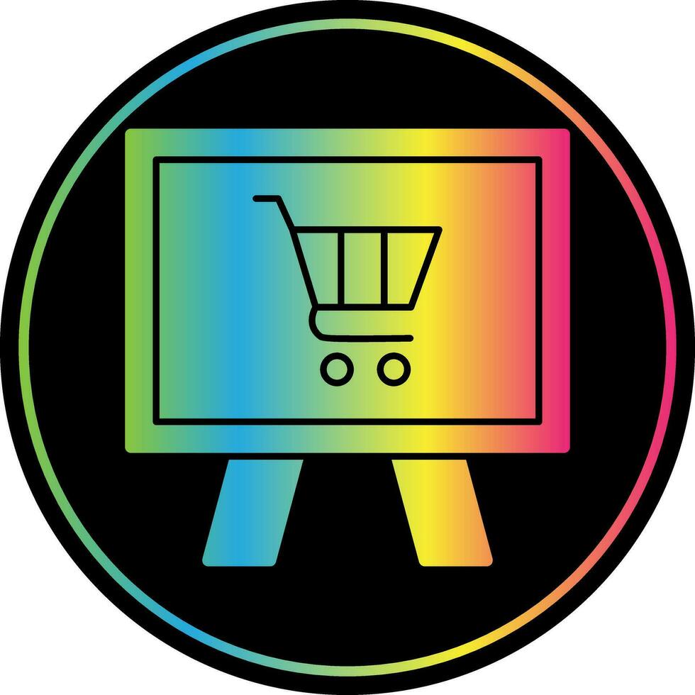 diseño de icono de vector de compras en línea