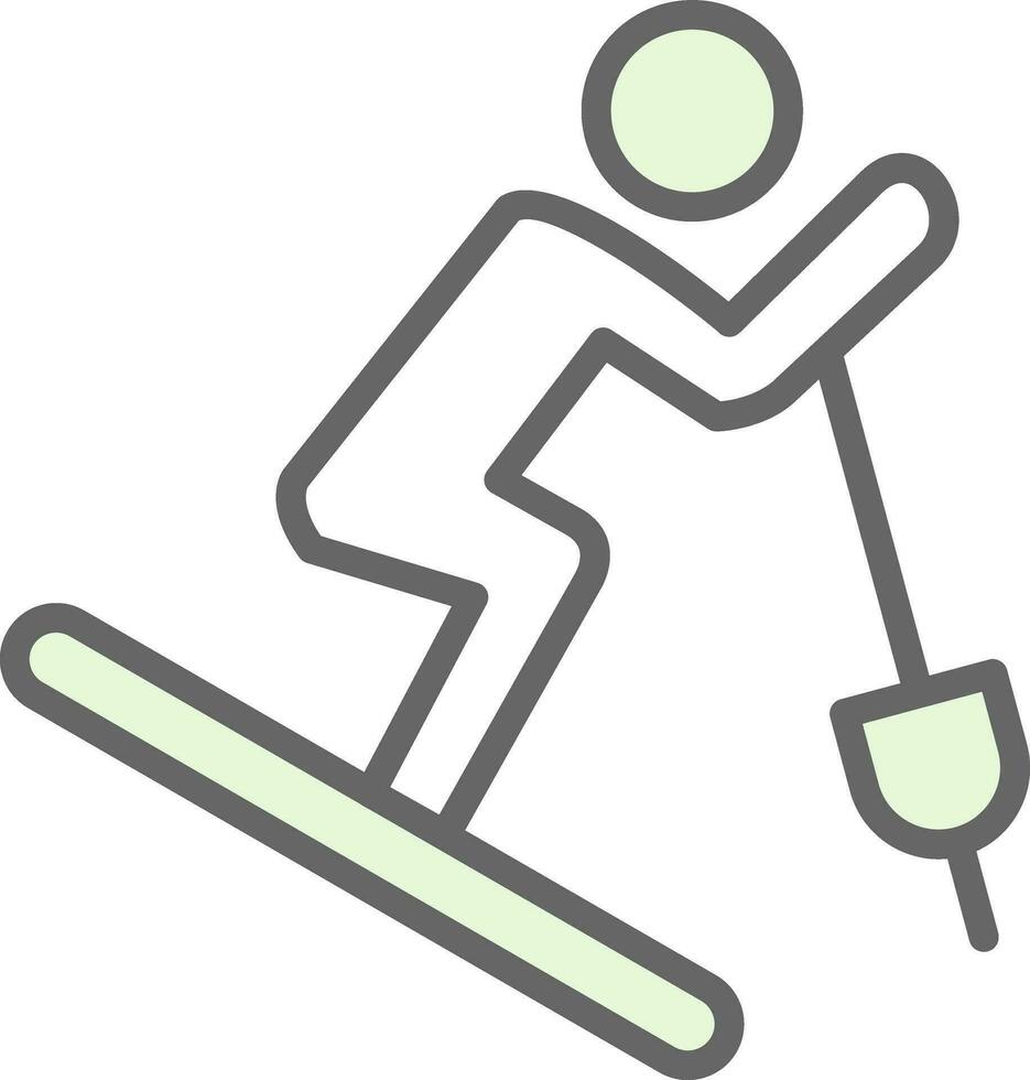 diseño de icono de vector de esquí