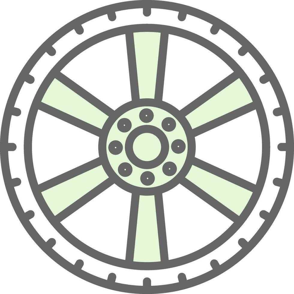 Alloy wheel Vector Icon Design