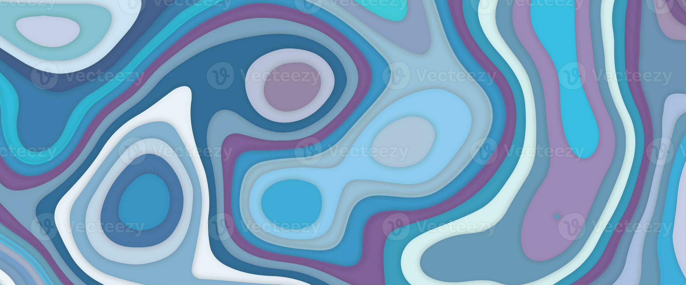 Colorful gradient paper cut background with layered curves in realistic. Modern topography concept design or flowing liquid illustration for website template. Smooth origami art shape paper cut photo