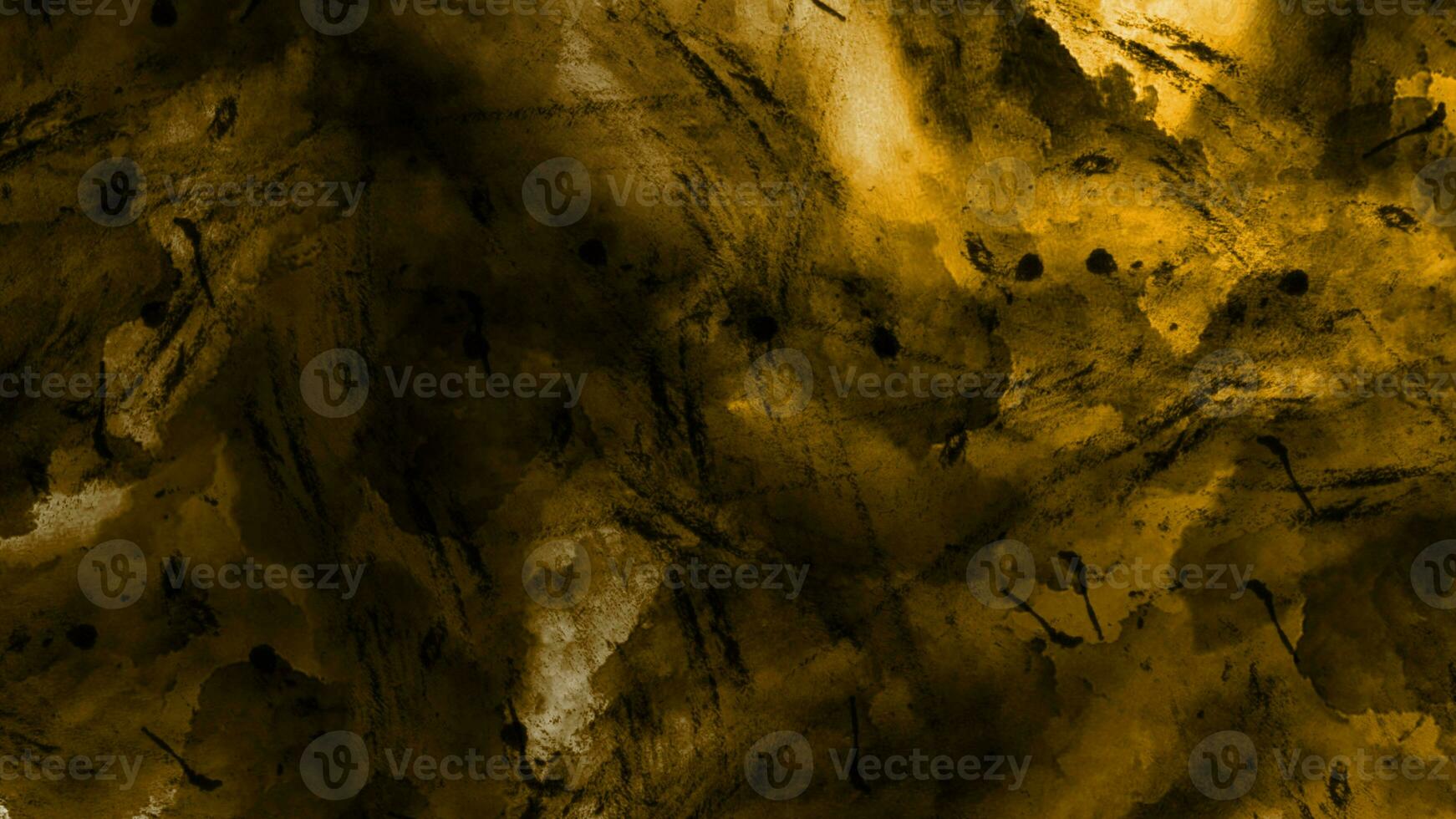 Golden abstract sunny background. Digital painting of gold texture background. Watercolor background with grunge. Glowing golden background. Dark golden stone concrete paper texture photo