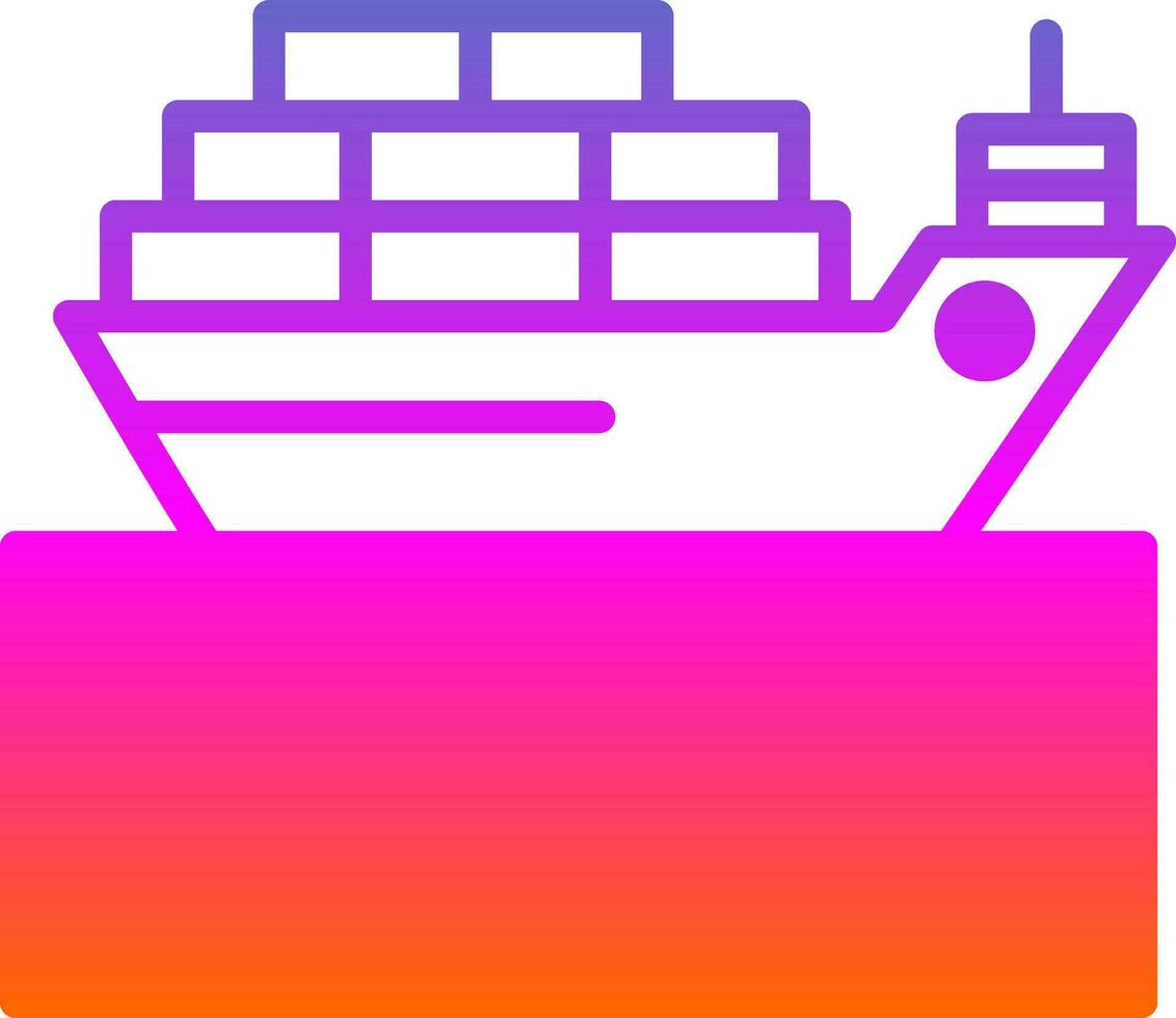 Cargo ship Vector Icon Design