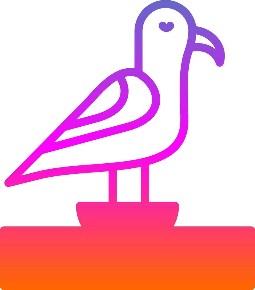 Seagull Vector Icon Design