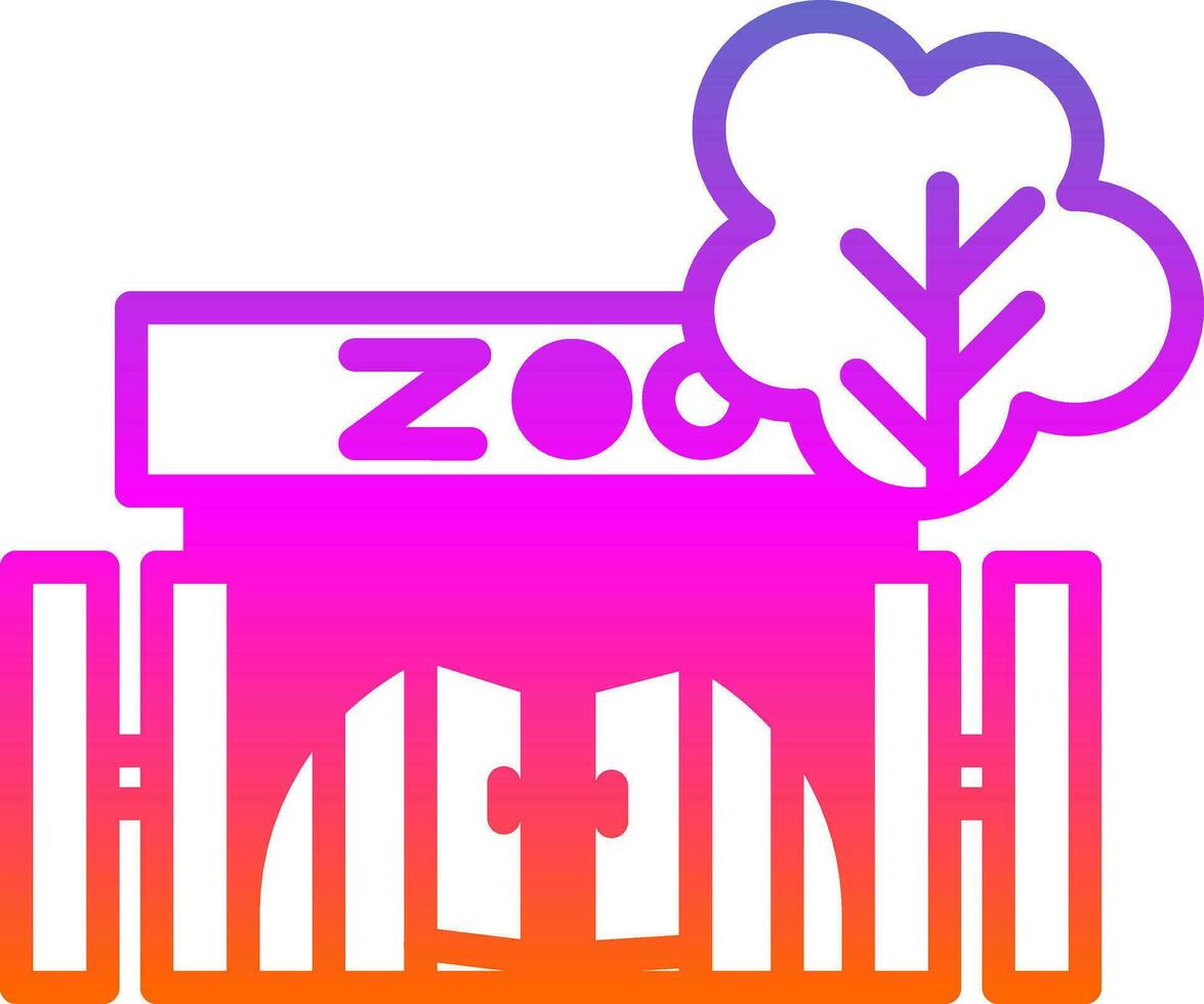 diseño de icono de vector de zoológico