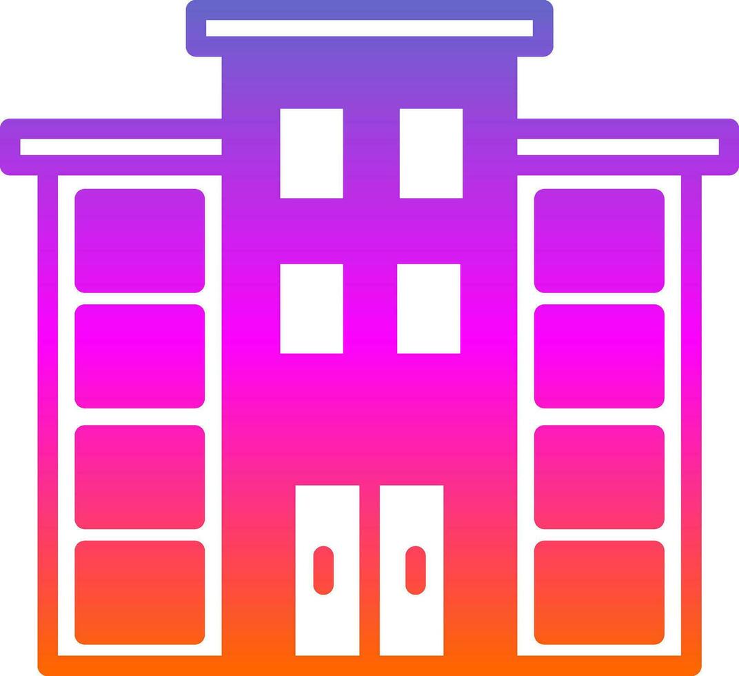 Townhouse Vector Icon Design