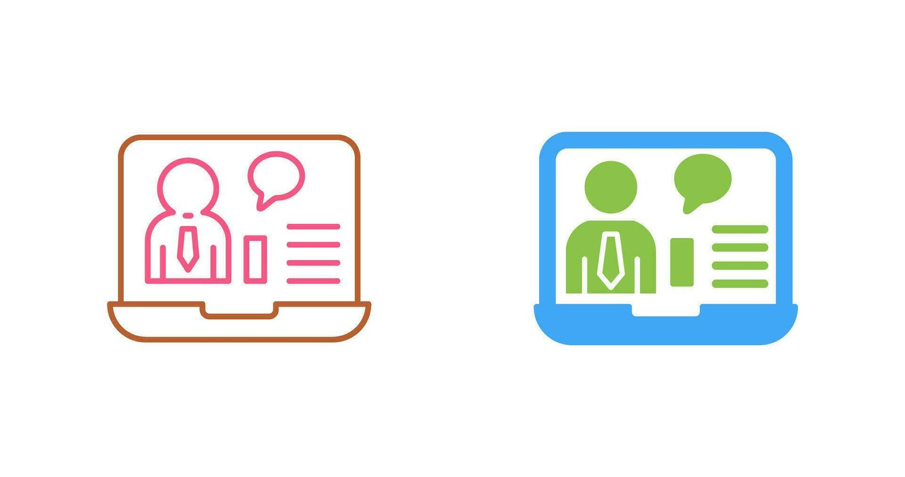 Online Job Interview Vector Icon
