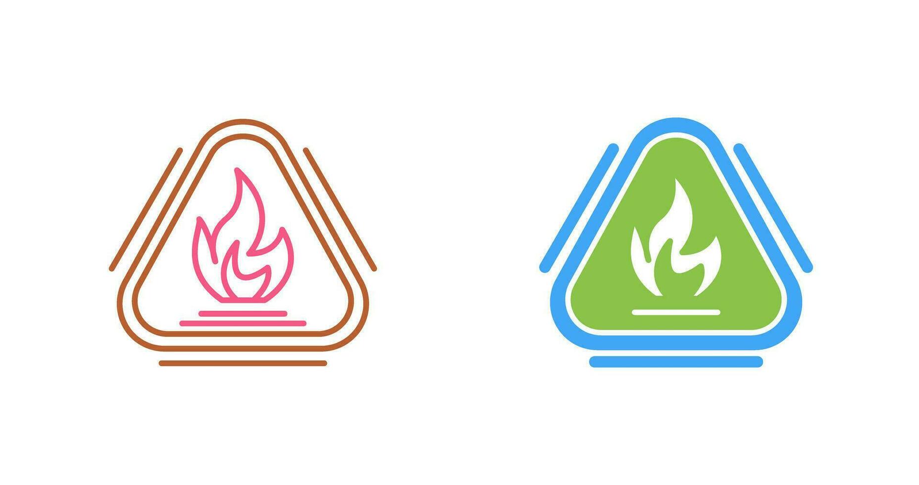 Caution Fire Vector Icon