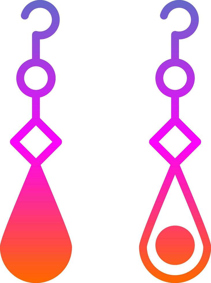 Earrings Vector Icon Design