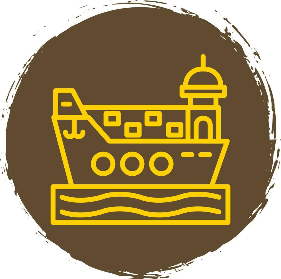 Cargo ship Vector Icon Design