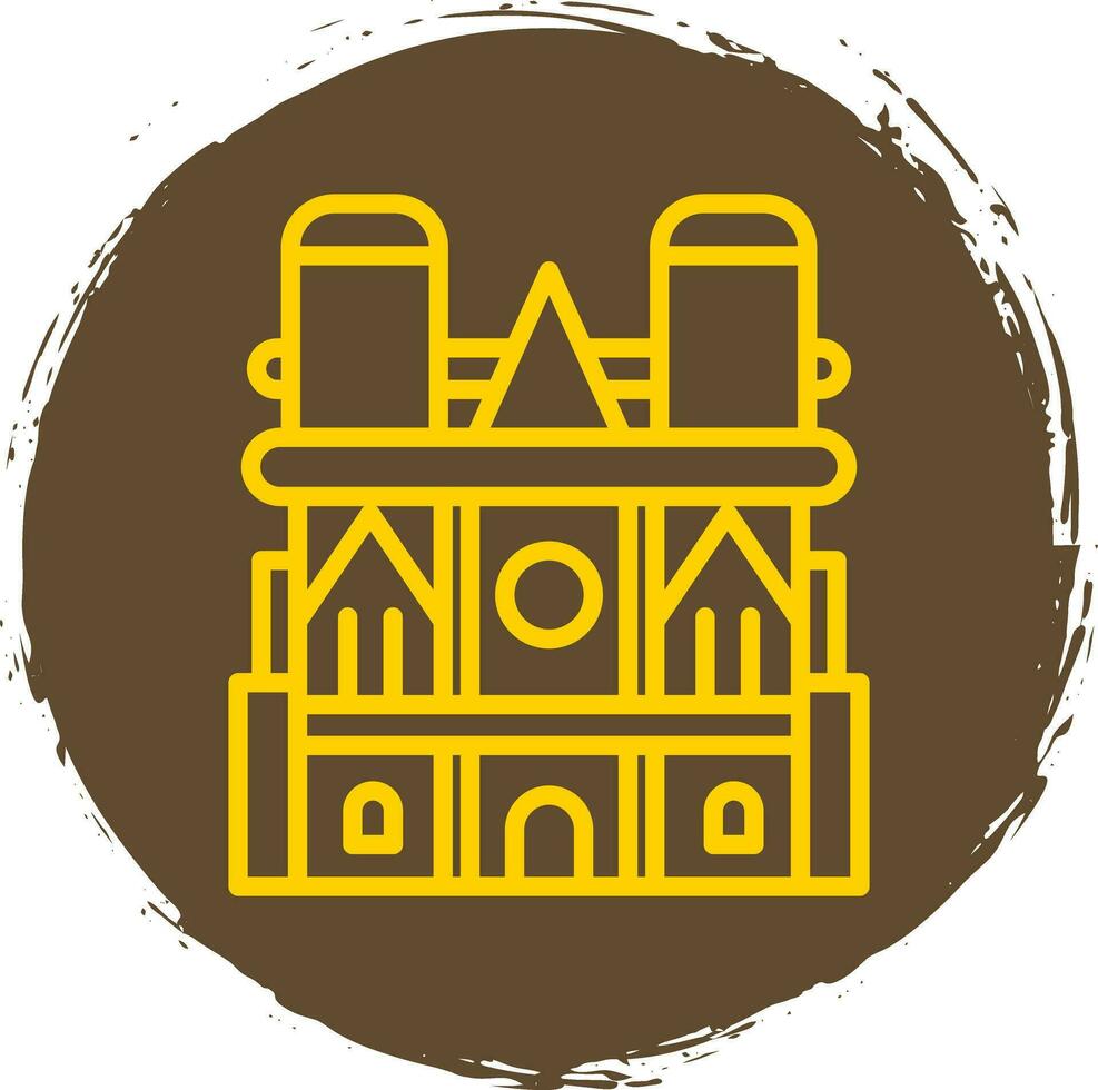 Notre dame Vector Icon Design