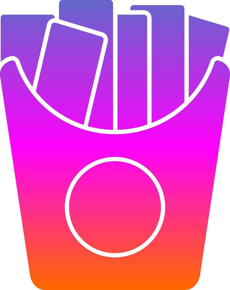 Fried potatoes Vector Icon Design