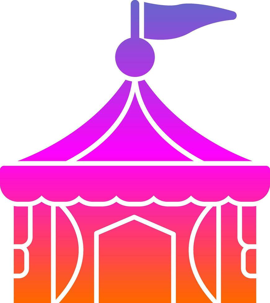 Circus tent Vector Icon Design