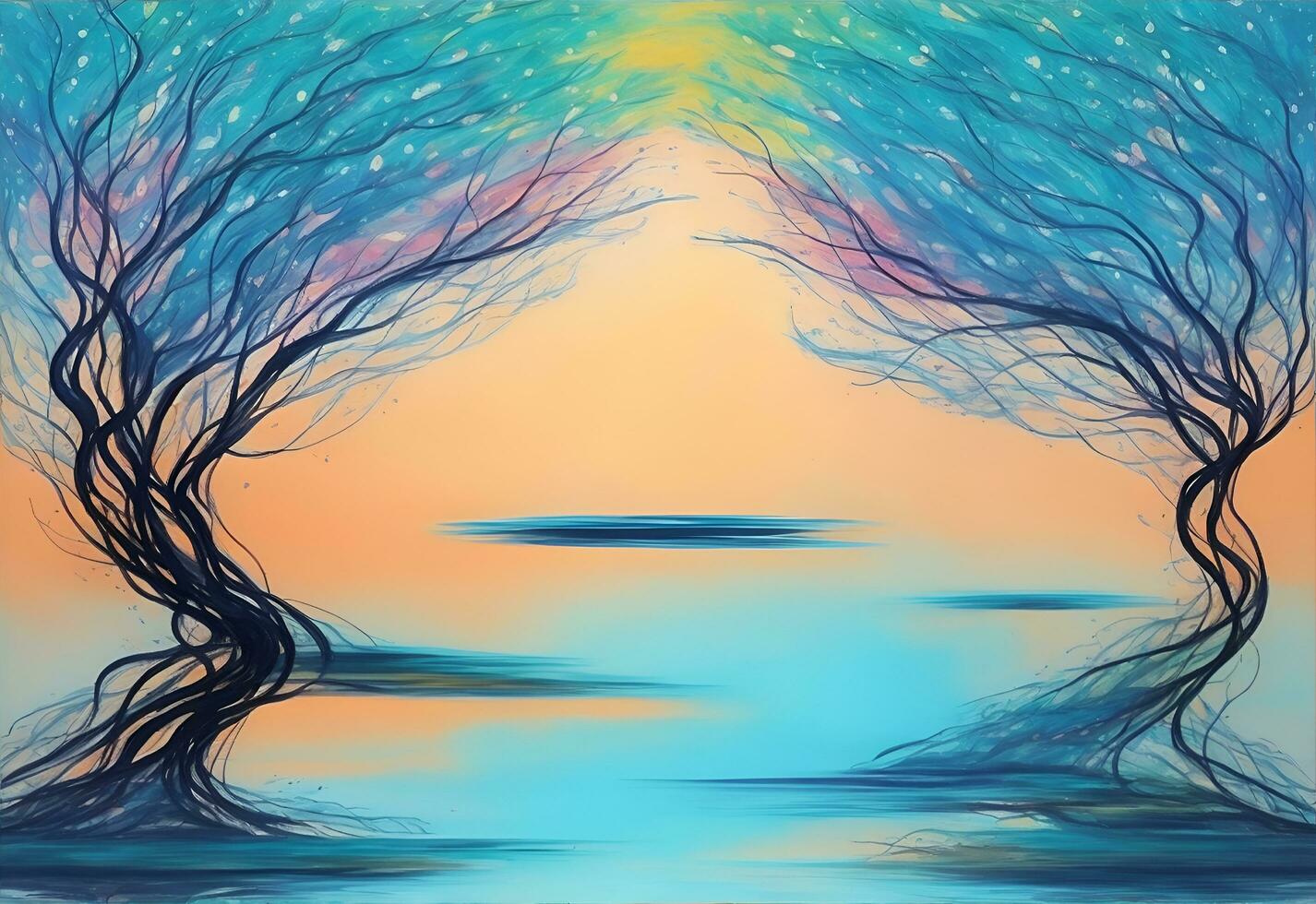 Abstract background that captures the essence of tranquility and serenity photo