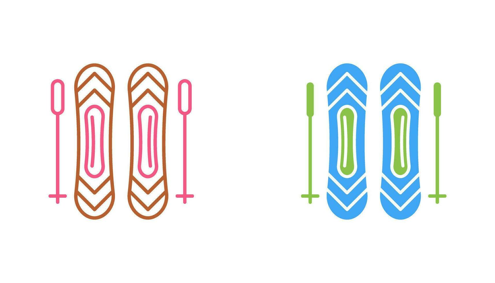 Ski Sticks Vector Icon