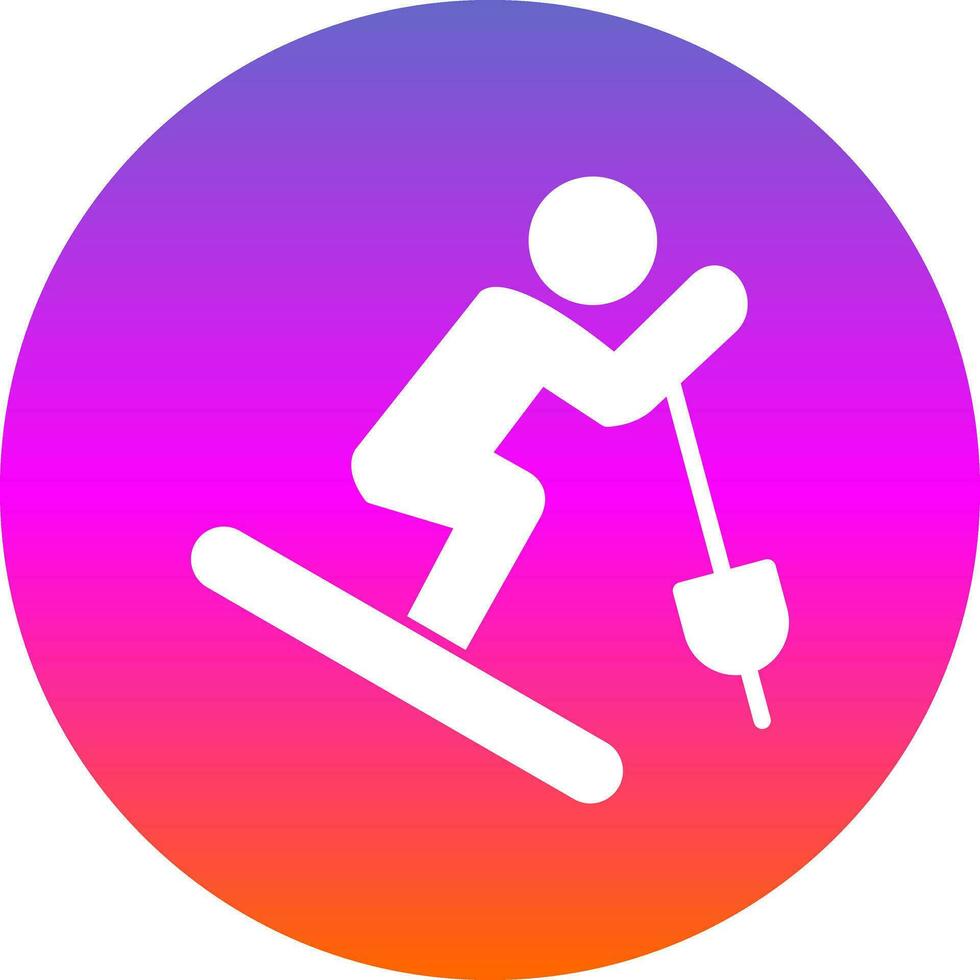 Skiing Vector Icon Design