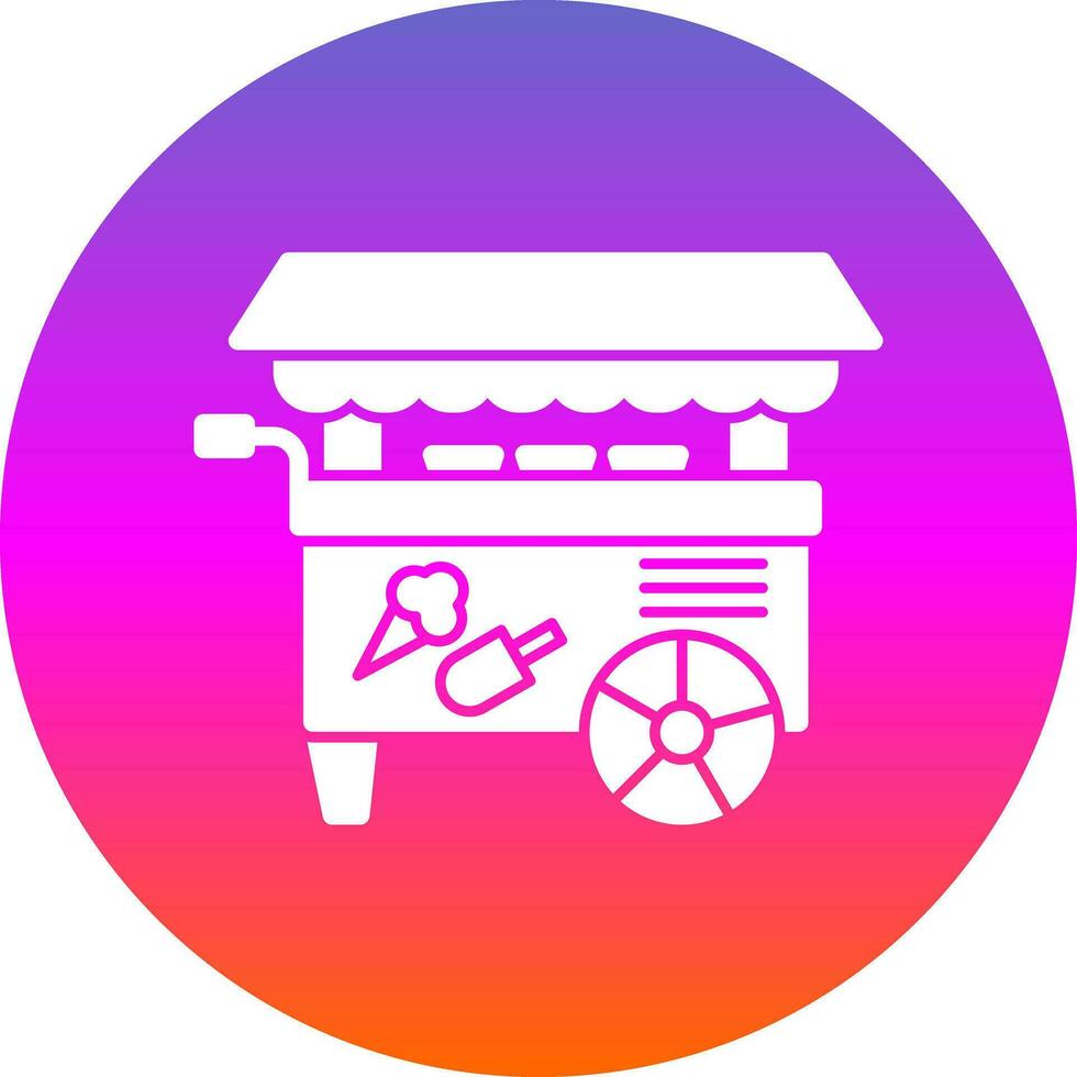 Ice cream cart Vector Icon Design