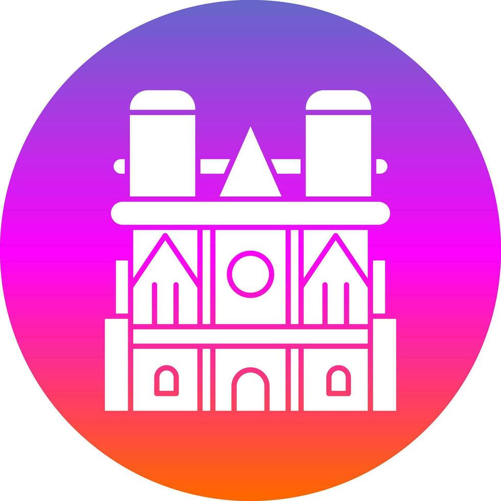 Notre dame Vector Icon Design