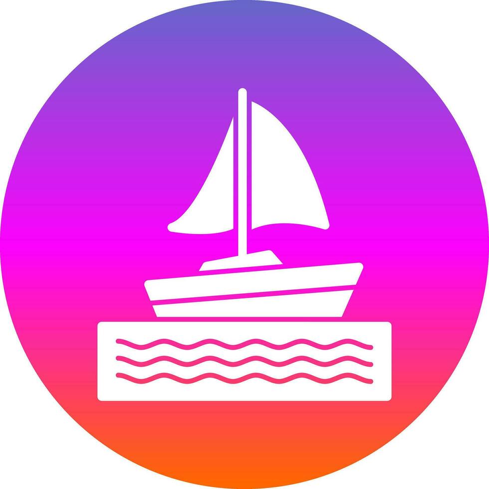 Sailing boat Vector Icon Design