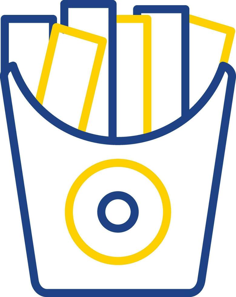 Fried potatoes Vector Icon Design