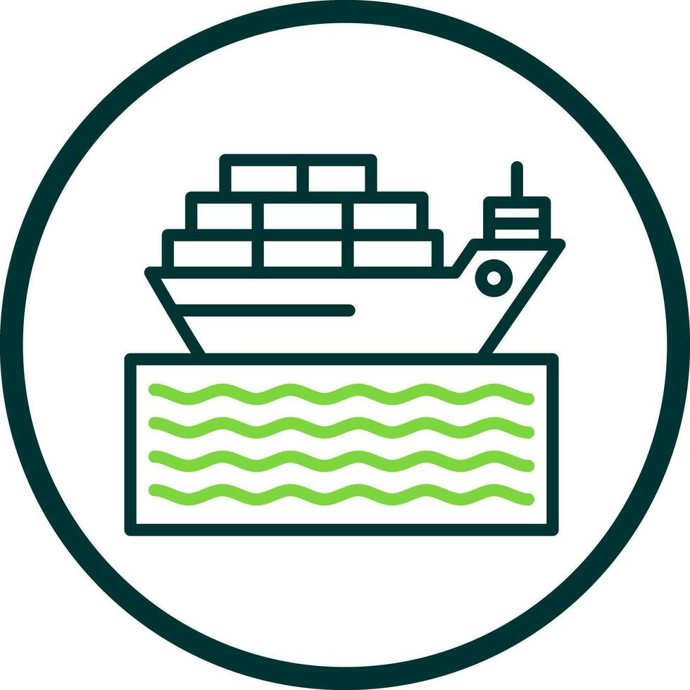 Cargo ship Vector Icon Design