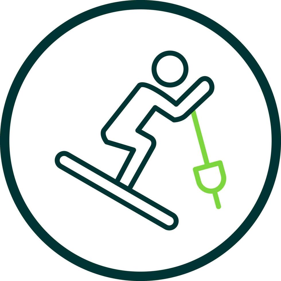 Skiing Vector Icon Design
