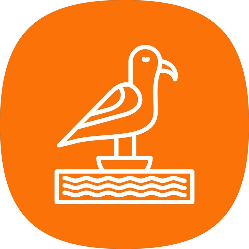 Seagull Vector Icon Design