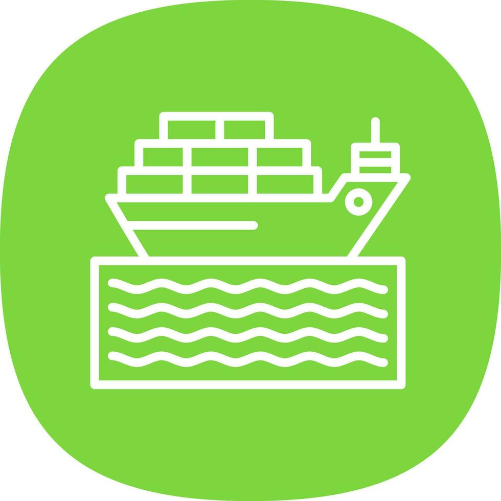 Cargo ship Vector Icon Design