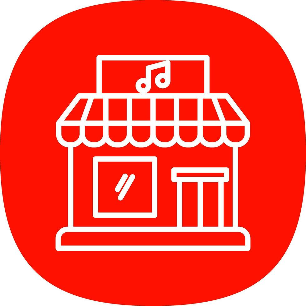 diseño de icono de vector de tienda de música