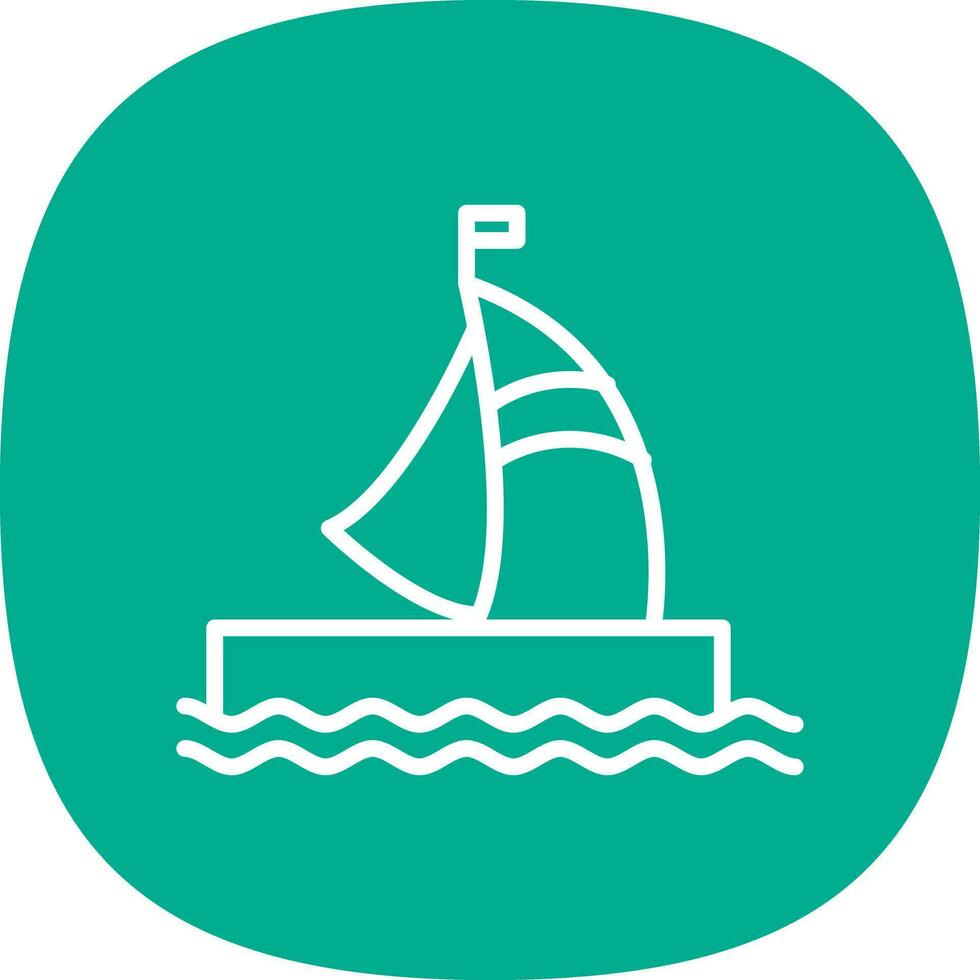 Houseboat Vector Icon Design