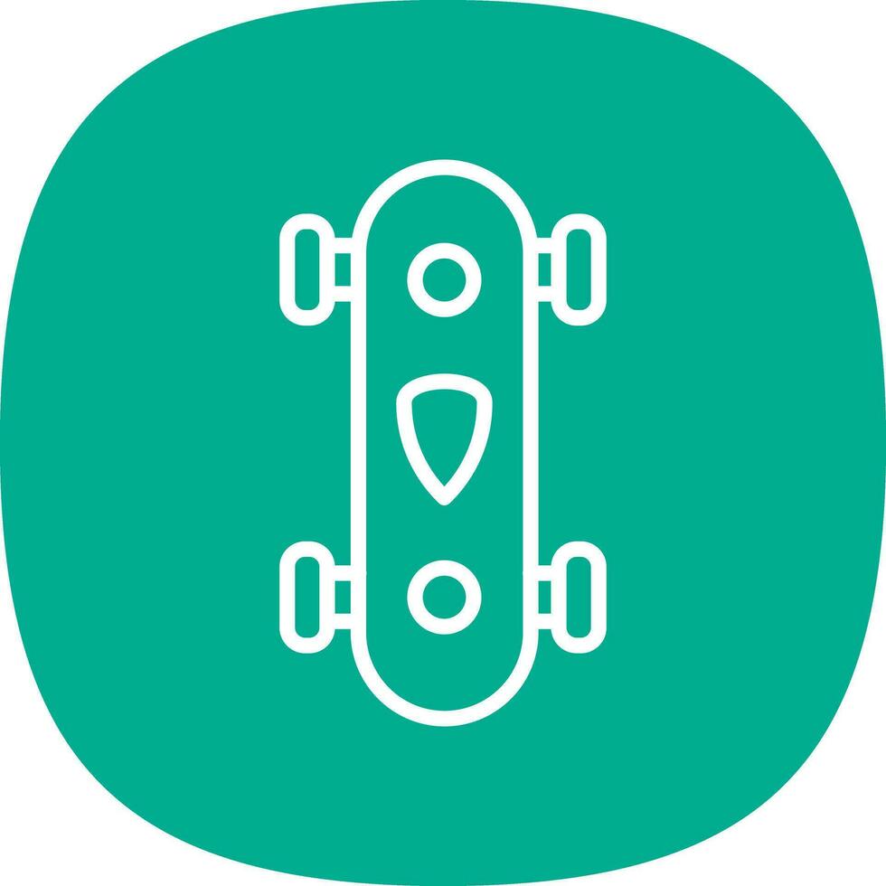 Longboard Vector Icon Design