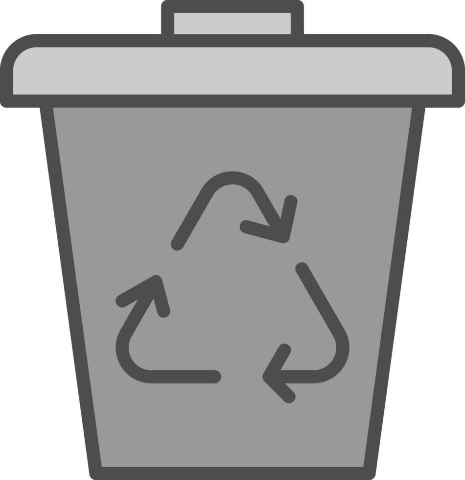 Waste bin Vector Icon Design