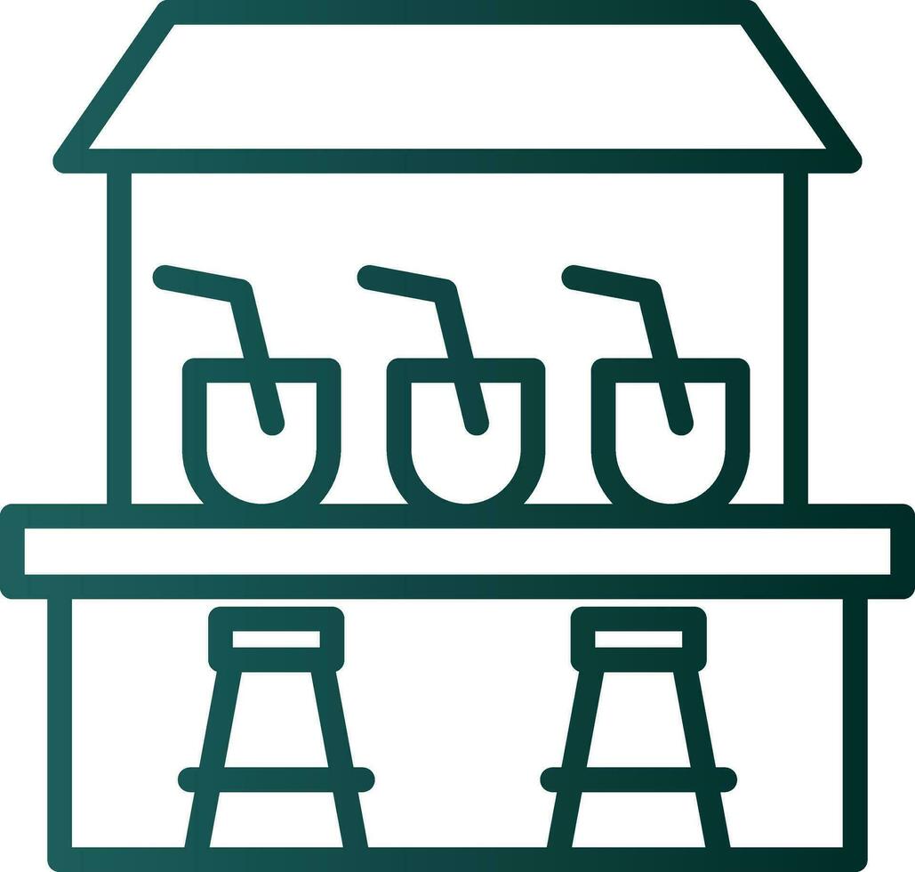 Beach bar Vector Icon Design