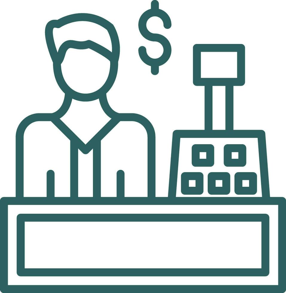 Cashier Vector Icon Design