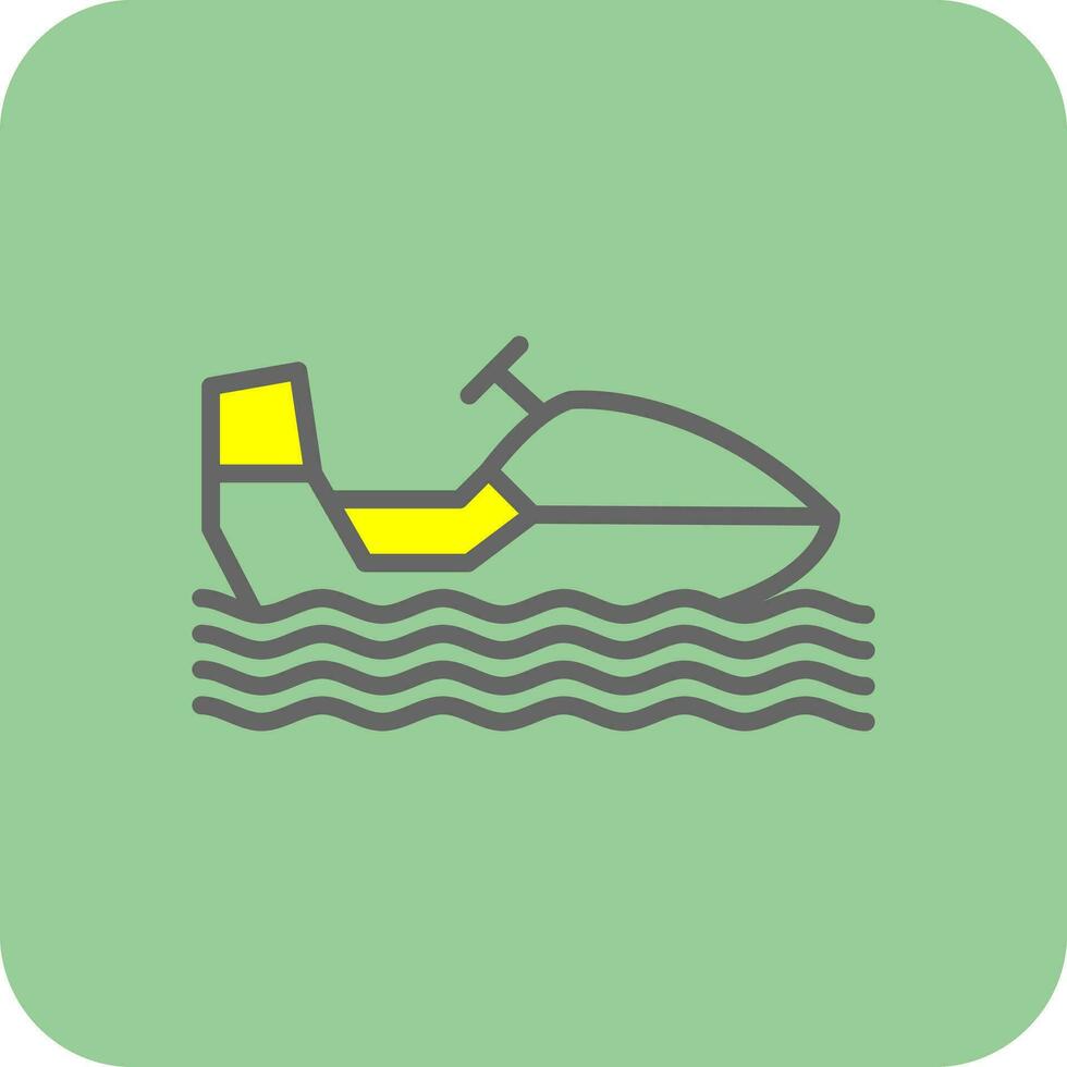 Snowmobile Vector Icon Design