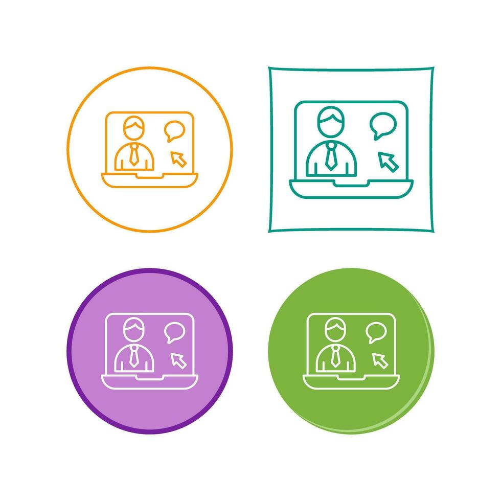 Online Interview Vector Icon