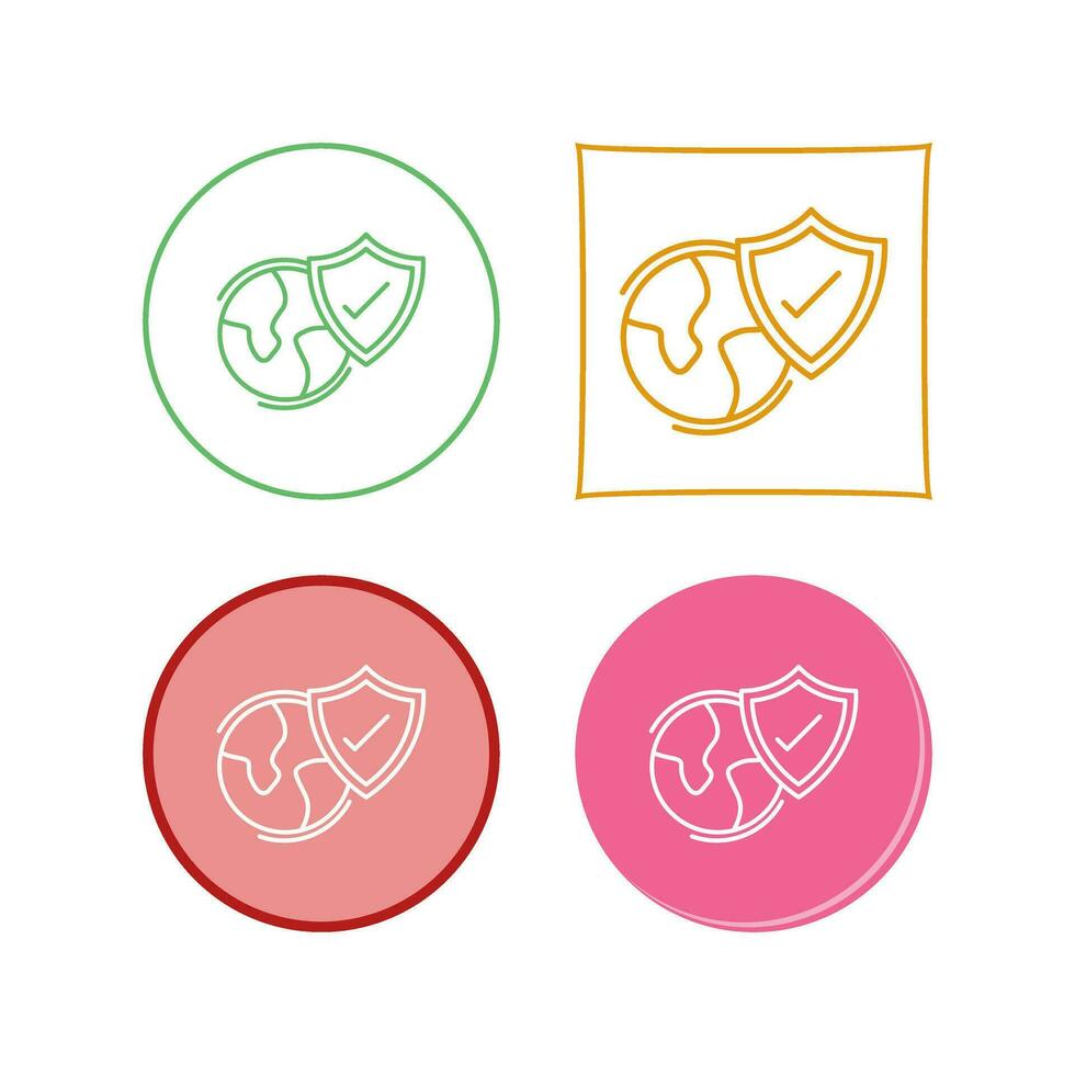 Worldwide Security Vector Icon