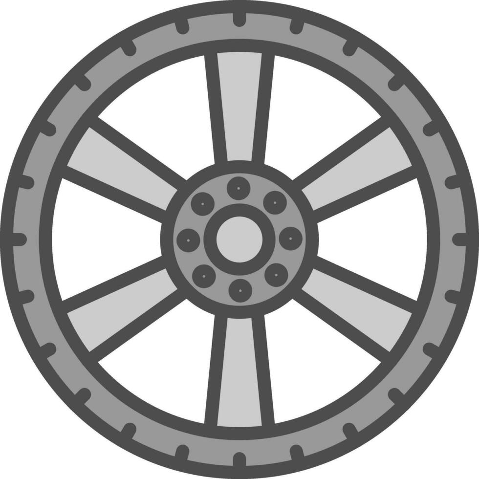 Alloy wheel Vector Icon Design
