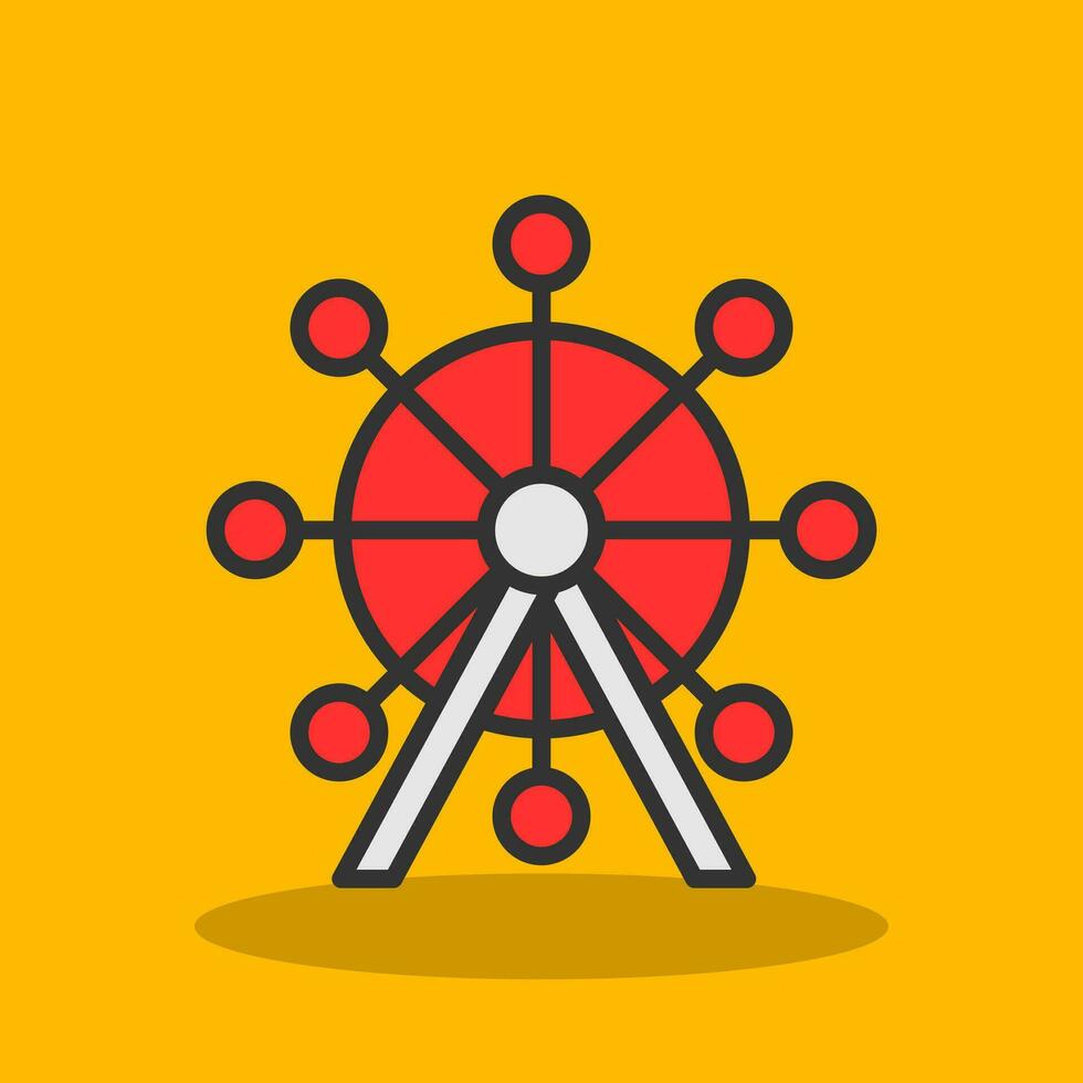 Ferris wheel Vector Icon Design