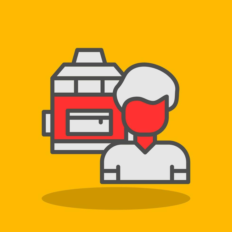 Backpacker Vector Icon Design