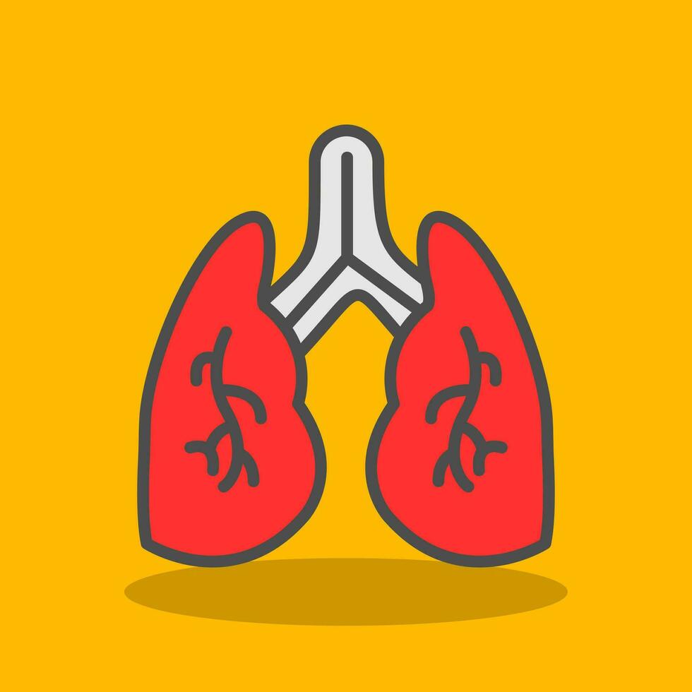 Lungs Vector Icon Design