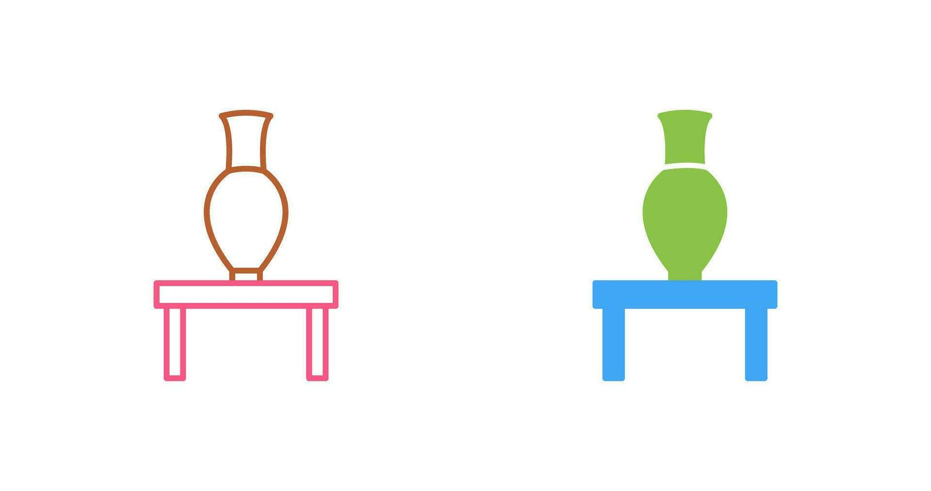 Vase Exhibit Vector Icon