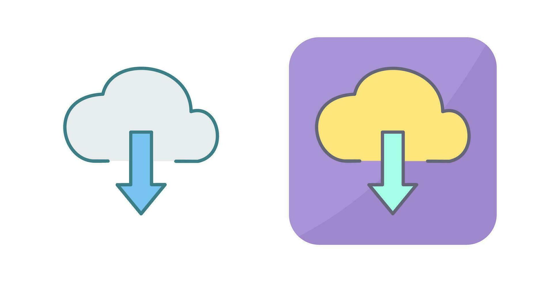 Download from Cloud Vector Icon