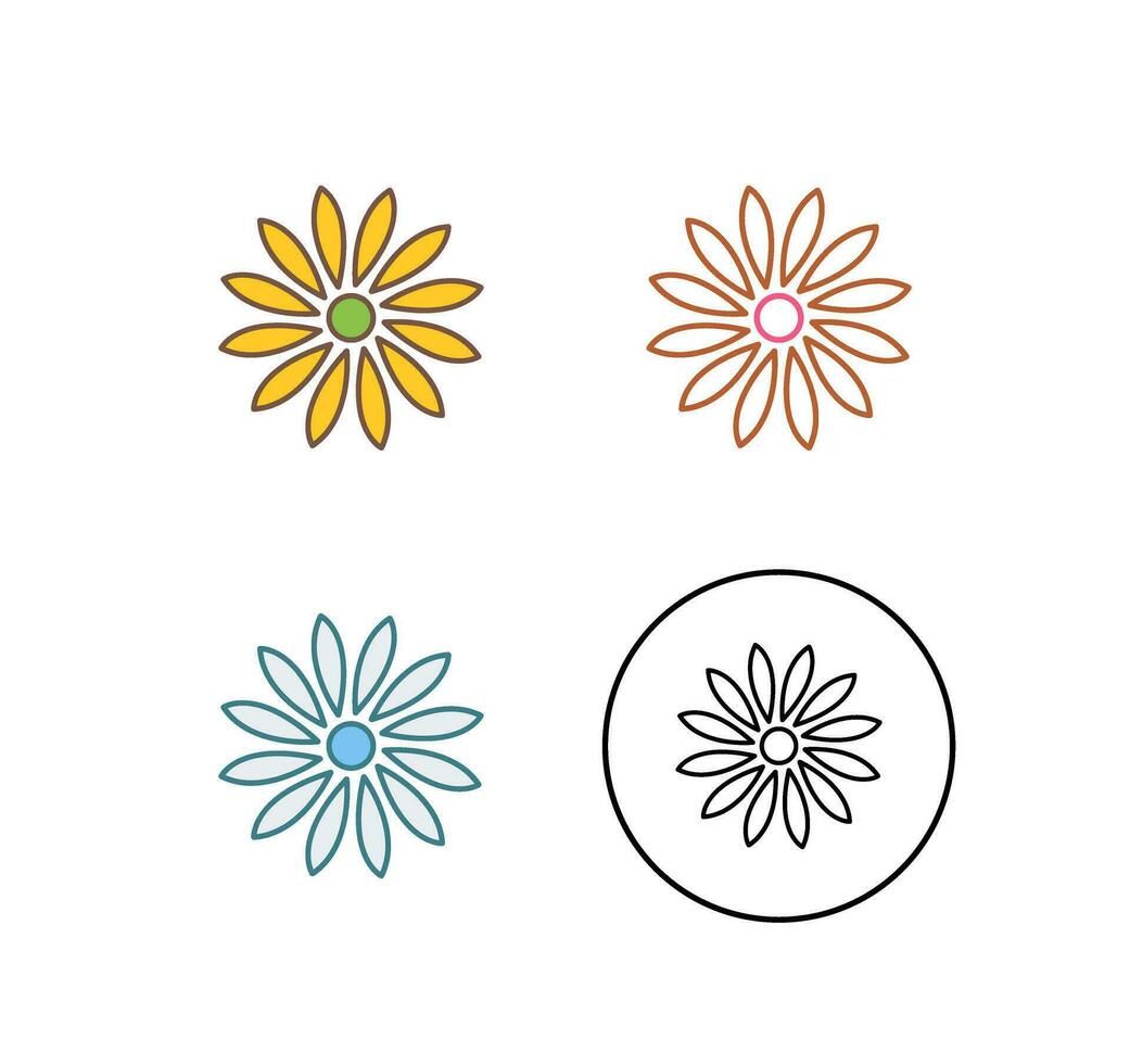 Unique Flower Vector Icon