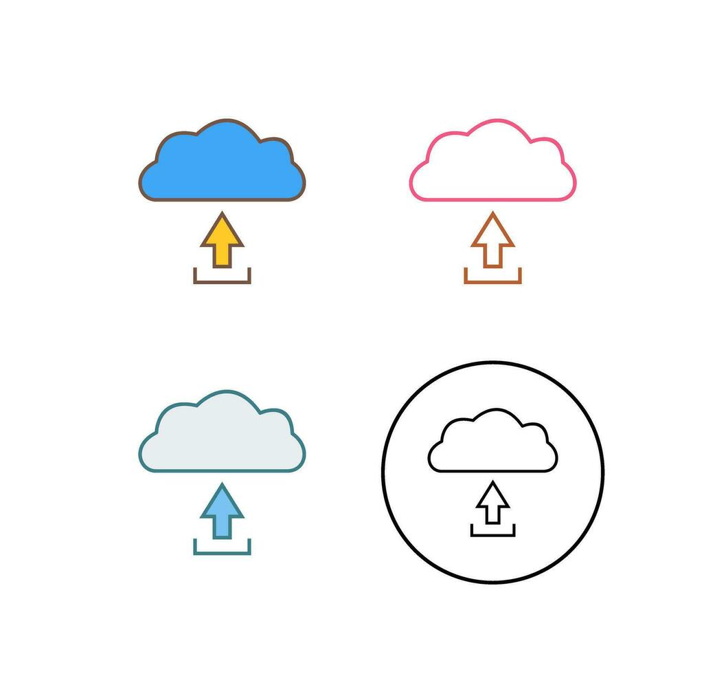 Unique Upload to Cloud Vector Icon