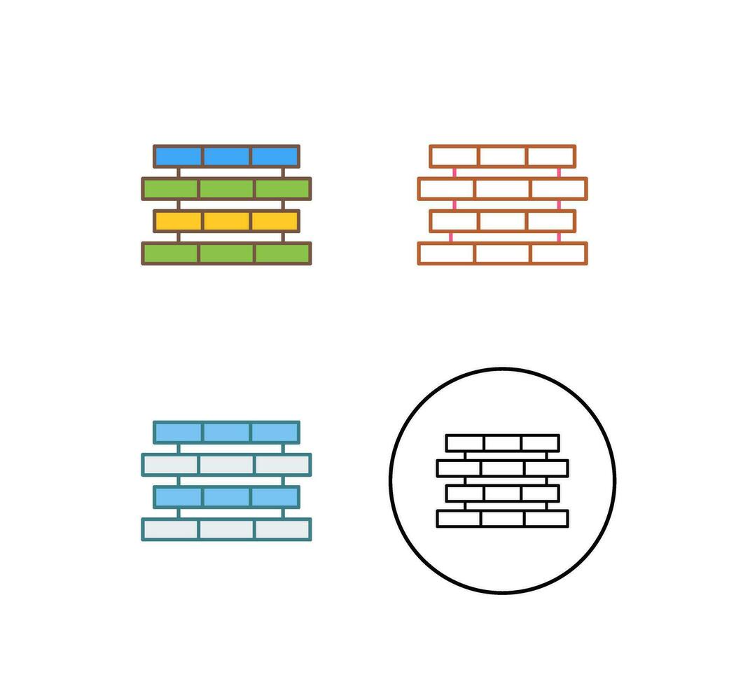 Unique Bricks Vector Icon