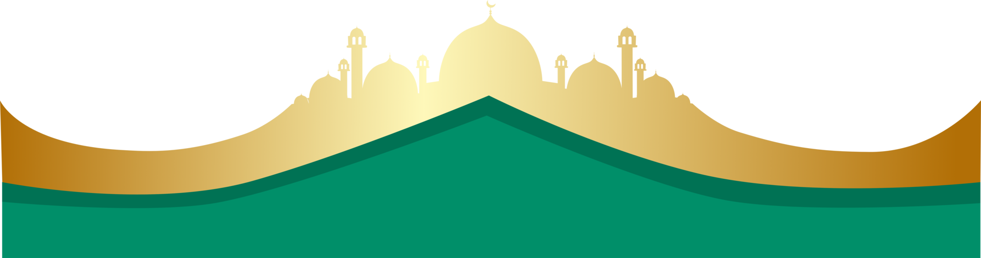Golden Islamic border png